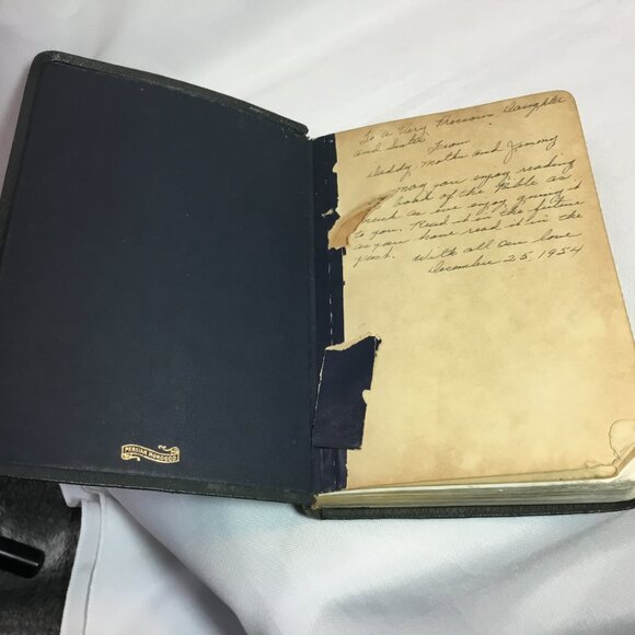 Cambridge Holy Bible Concordance Morocco Black Leather Vintage Not Red Letter - Picture 7 of 15